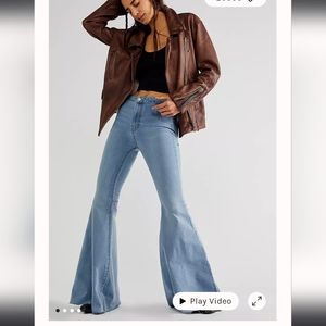Free People Low Rise Flared Jeans